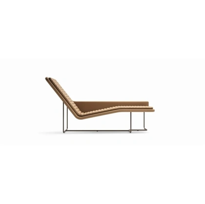 Poltrona Chaise Longue in pelle con struttura in metallo Origami di Ditre Italia
