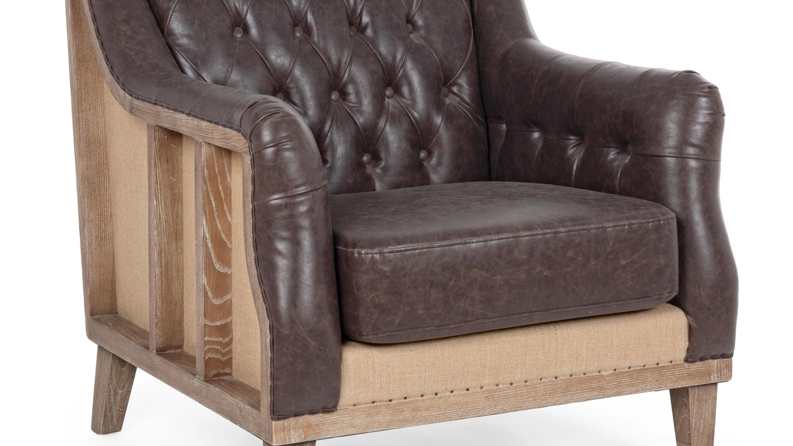 Poltrona in ecopelle Raymond di Bizzotto