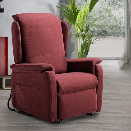 Poltrona relax con schienale poggiatesta e calamita regolabile Bianca di Vitarelax