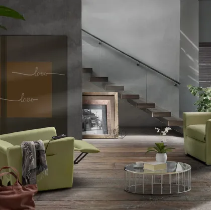 Poltrona relax in tessuto Zoe Lift di Vitarelax