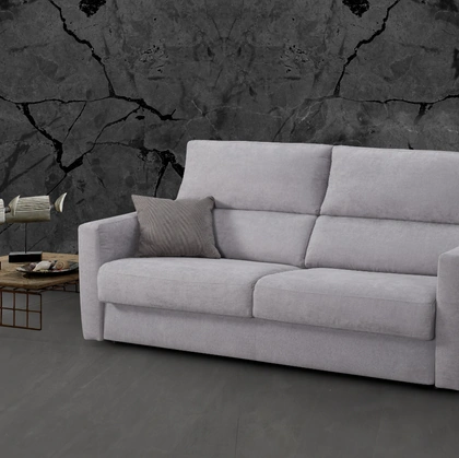 Divano Letto lineare in tessuto Cecco di Excò