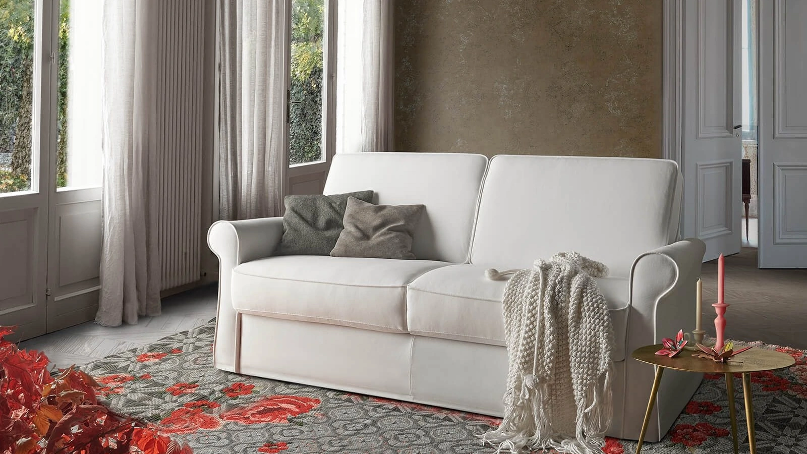 Divano Letto classico in tessuto Charme di Vitarelax