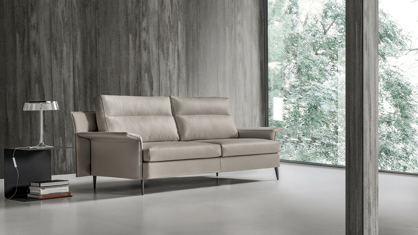 Divano lineare Detar Pelle di Excò