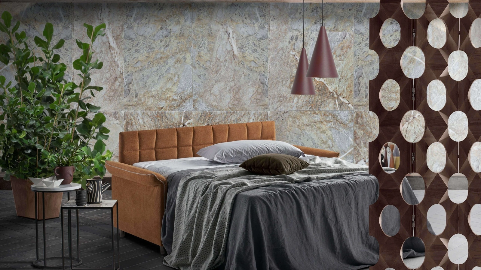 Divano Letto in tessuto Ghost di Vitarelax