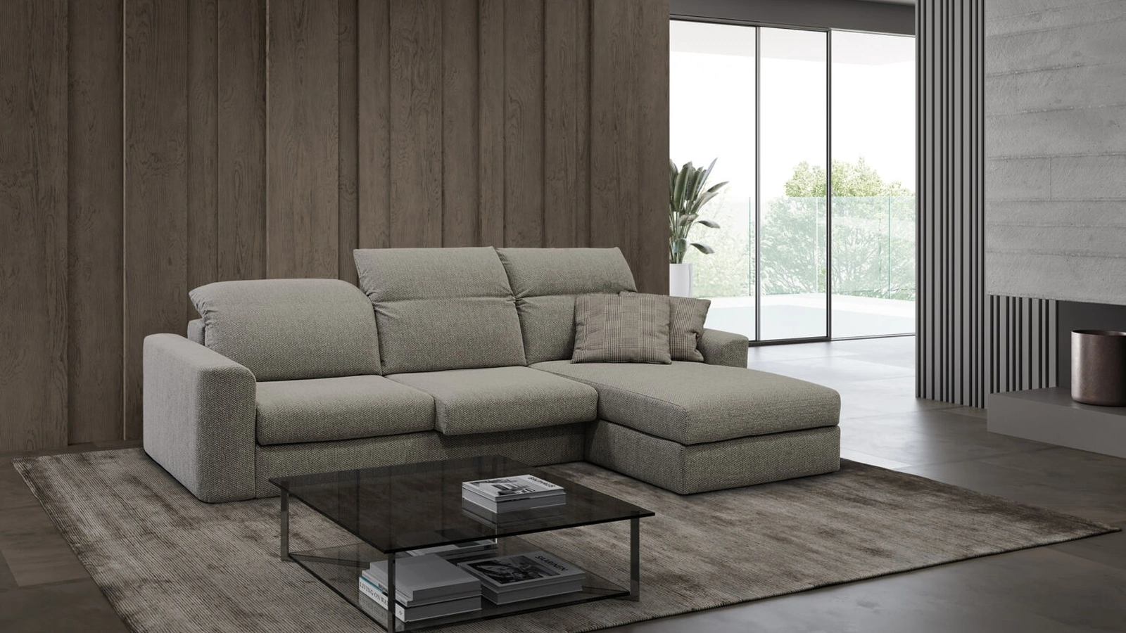 Divano con penisola Nadir di Rizzetto