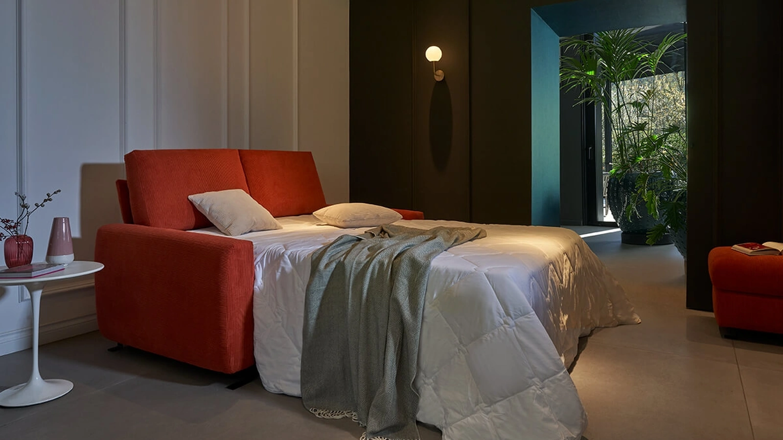 Divano Letto matrimoniale in tessuto Perla di Vitarelax