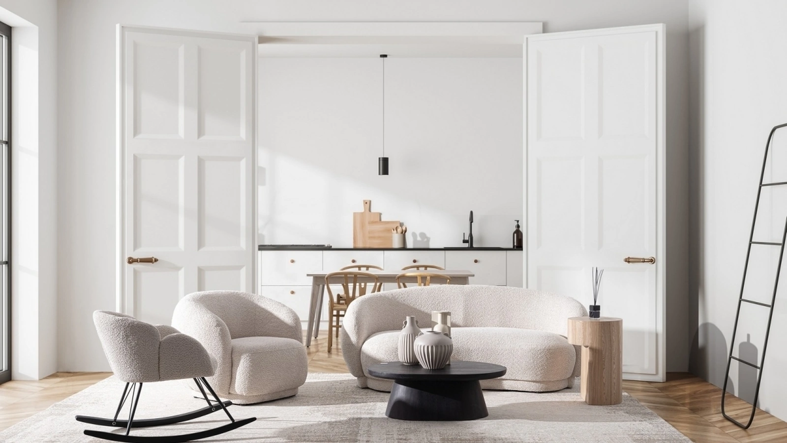 Divano lineare in tessuto Tecla di Bizzotto