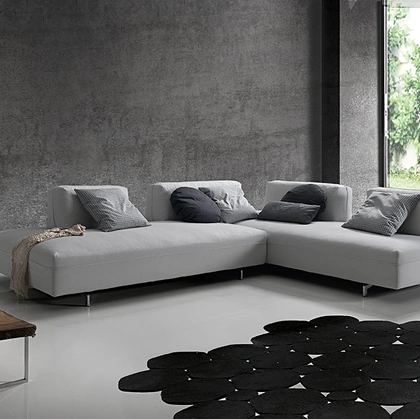 Divano angolare in tessuto Urban di Excò