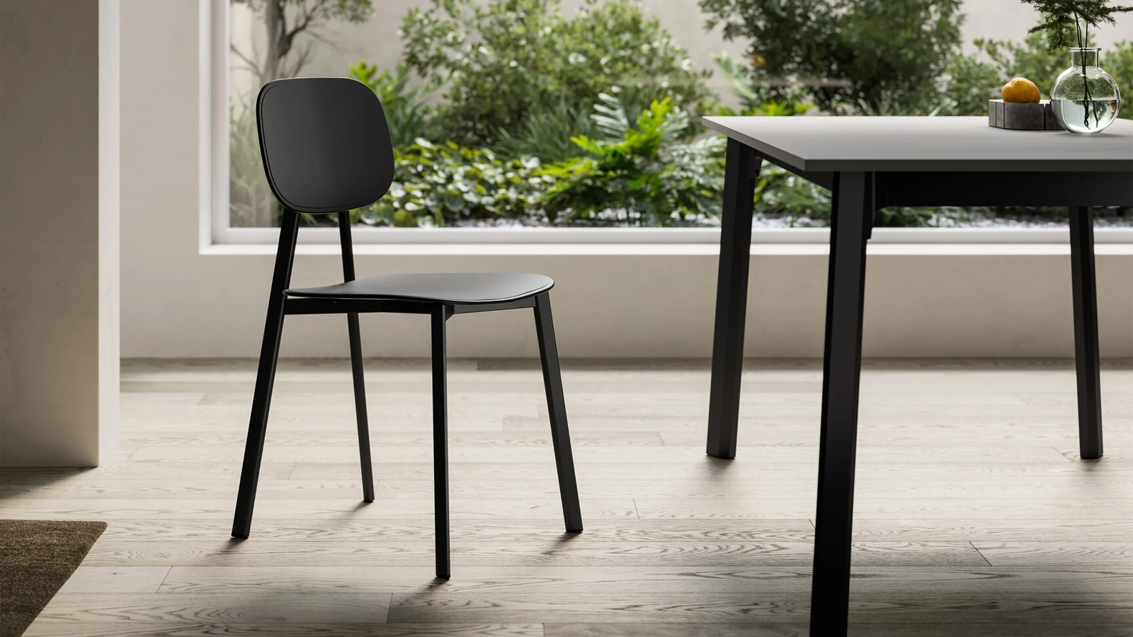 Sedia Alpha in polipropilene con struttura in acciaio di Arredo3