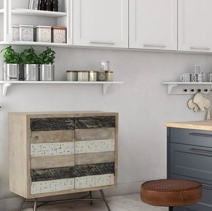 Sgabello in pelle Charleston di Bizzotto