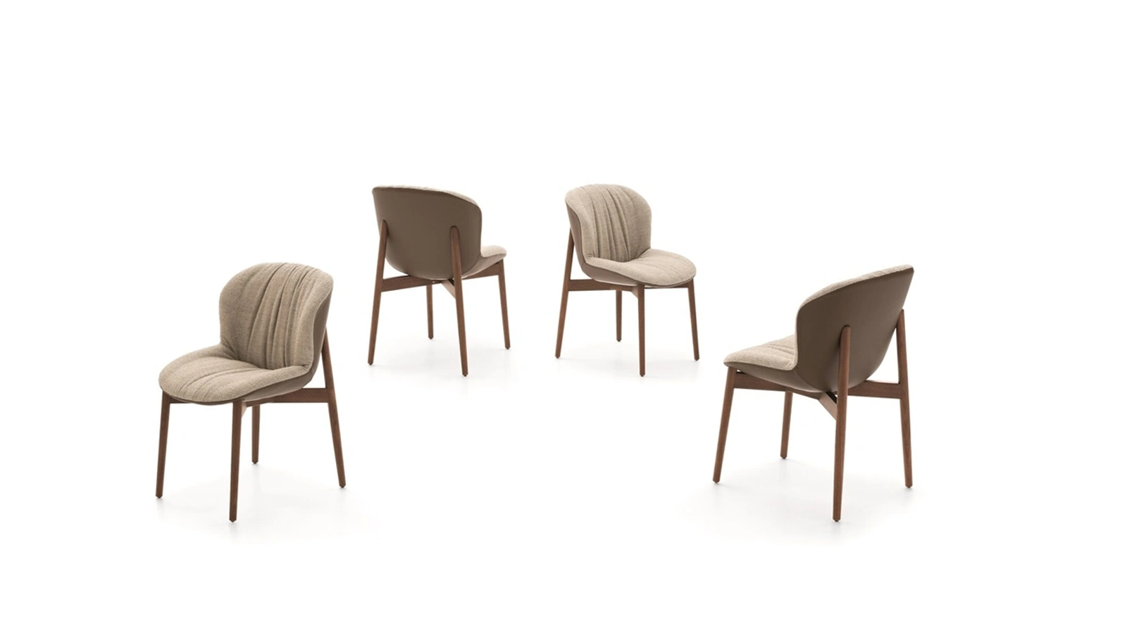 Sedia in tessuto con gambe in legno massello Bounty di Ditre Italia