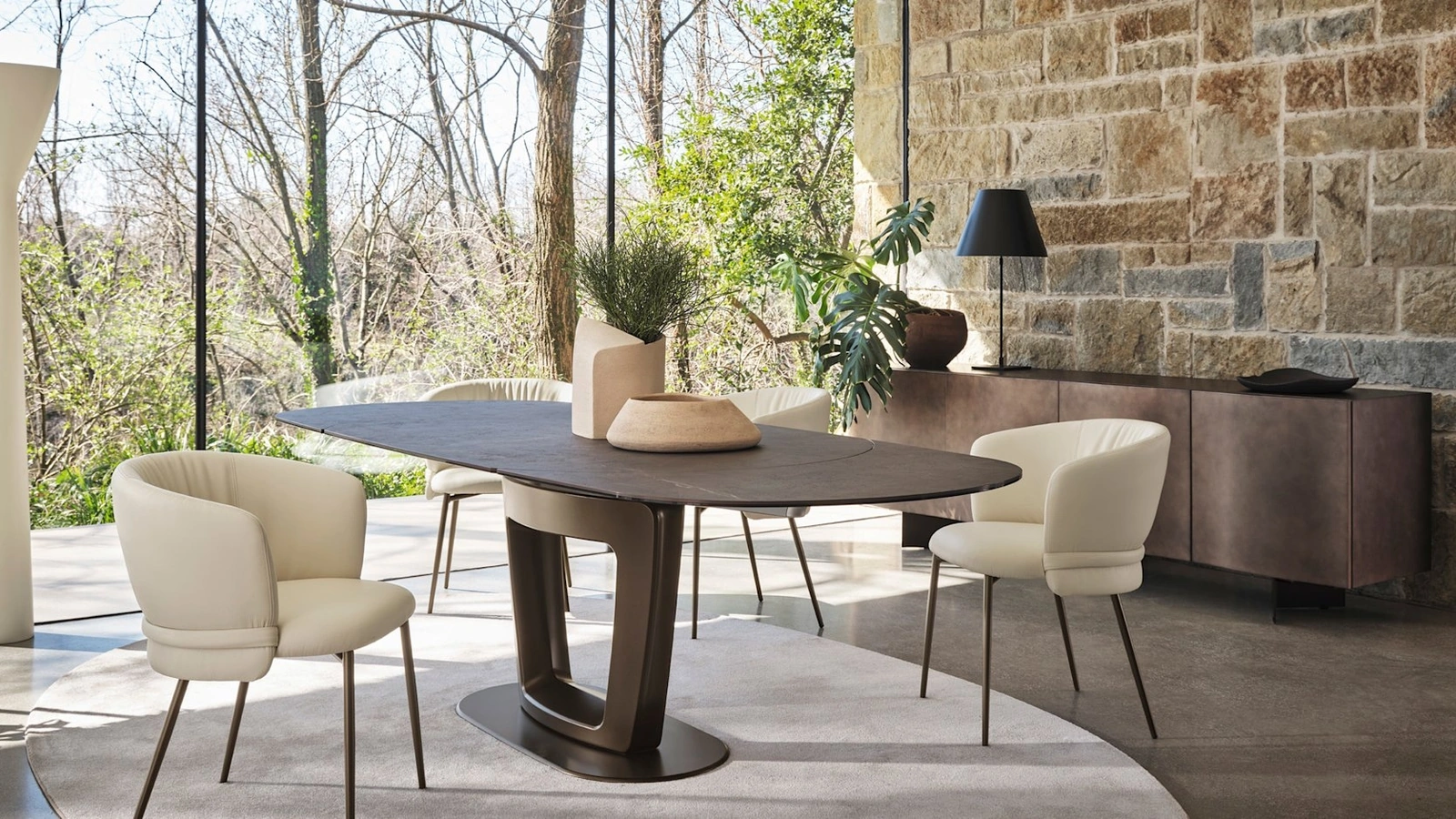 Sedia in pelle Vanilla di Calligaris