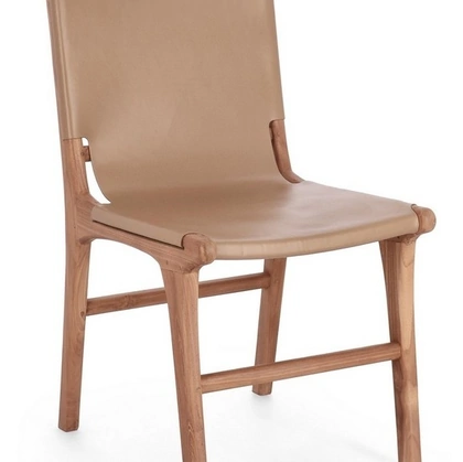 Sedia in pelle Eugenie di Bizzotto