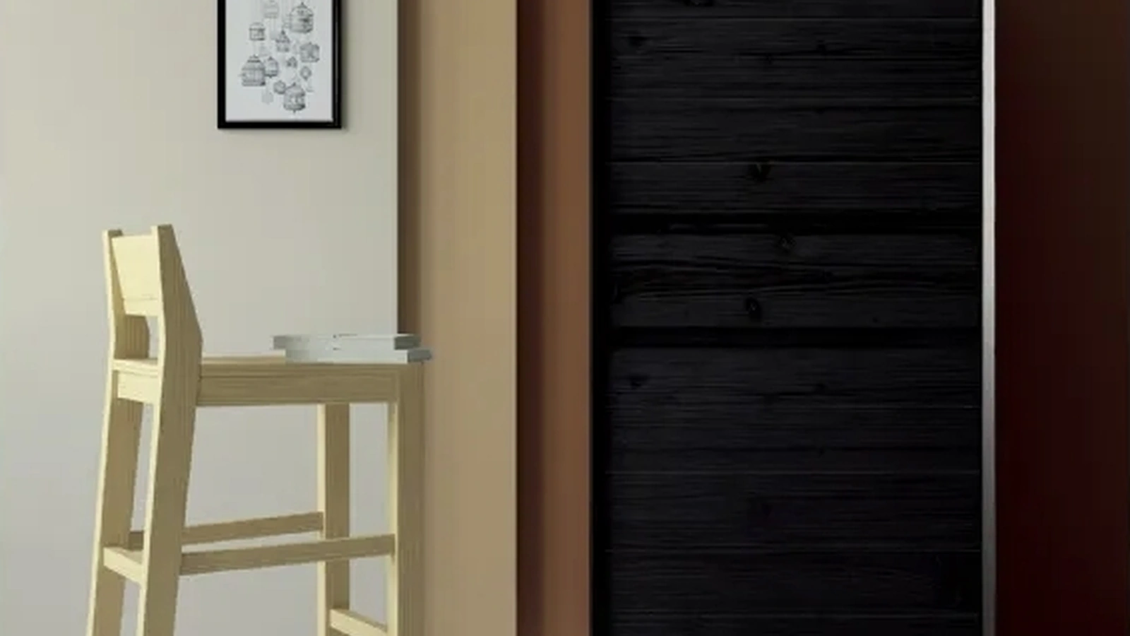 Sgabello Tesea in legno laccato di Fratelli Mirandola