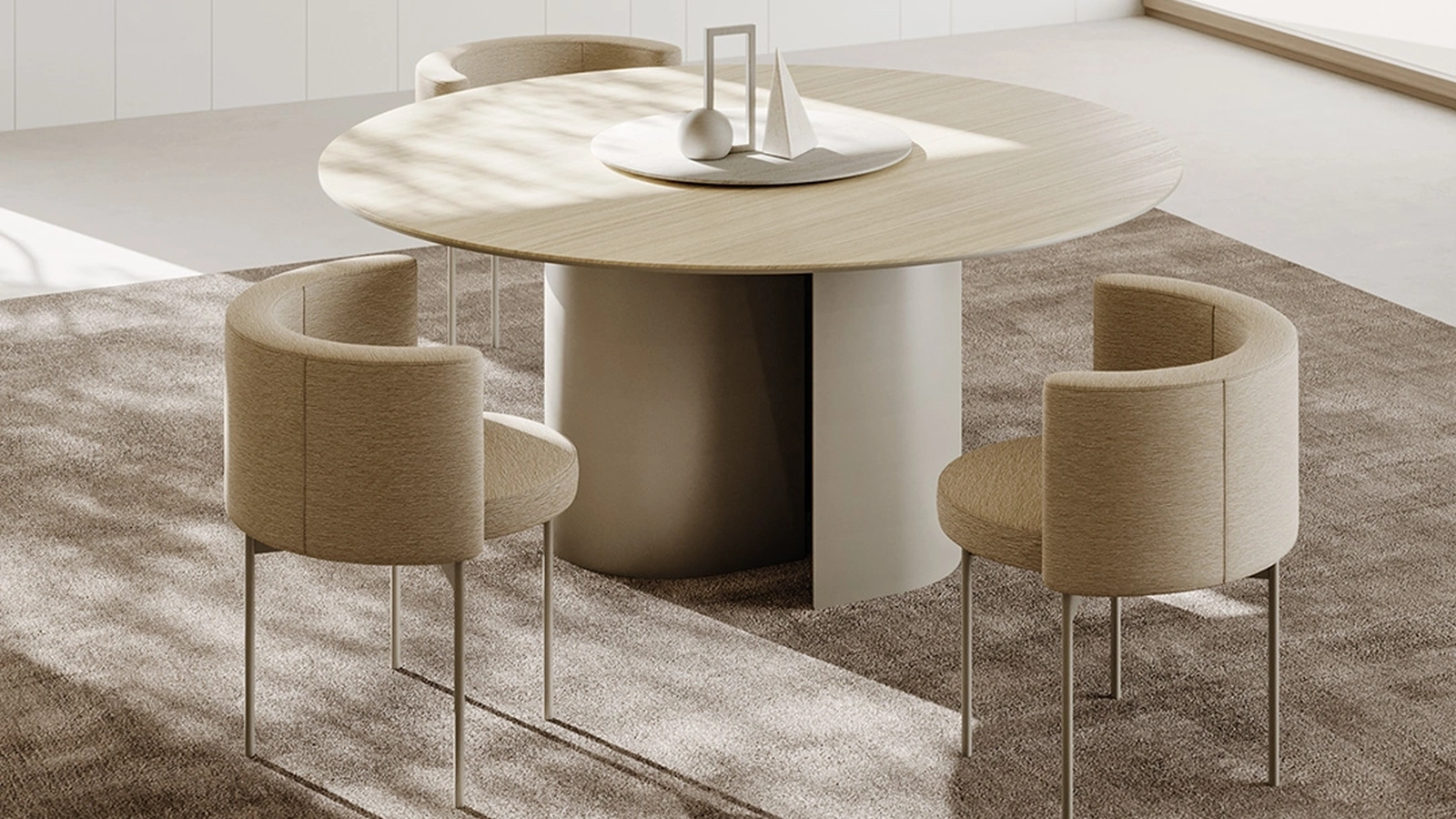 Sedia Ghanta in tessuto con gambe in metallo di Ronda Design