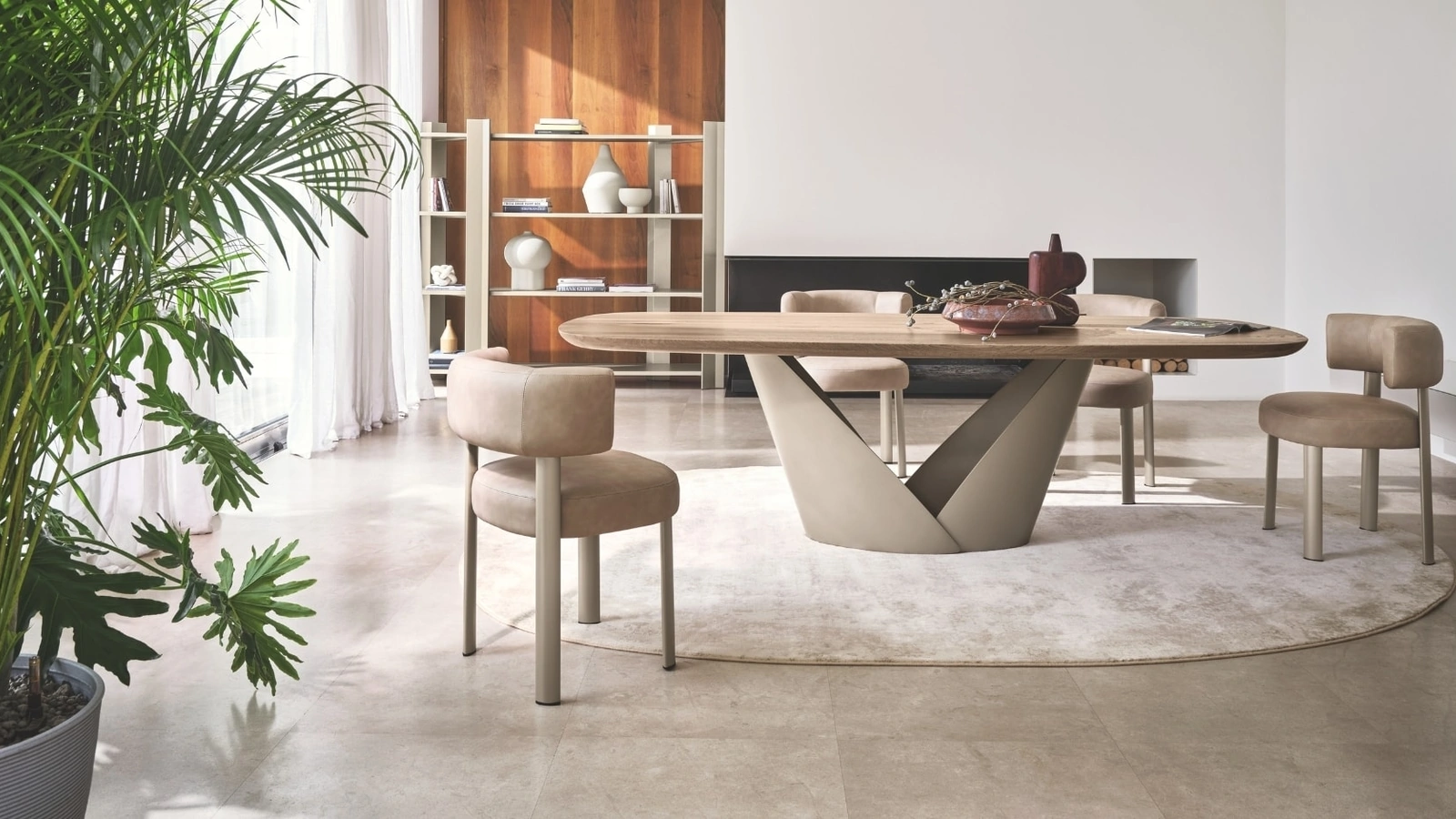 Sedia in pelle Glen di Calligaris