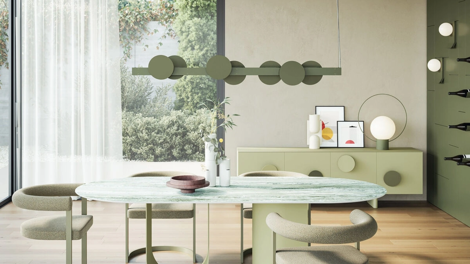 Sedia di design Dharma in tessuto e metallo di Ronda Design