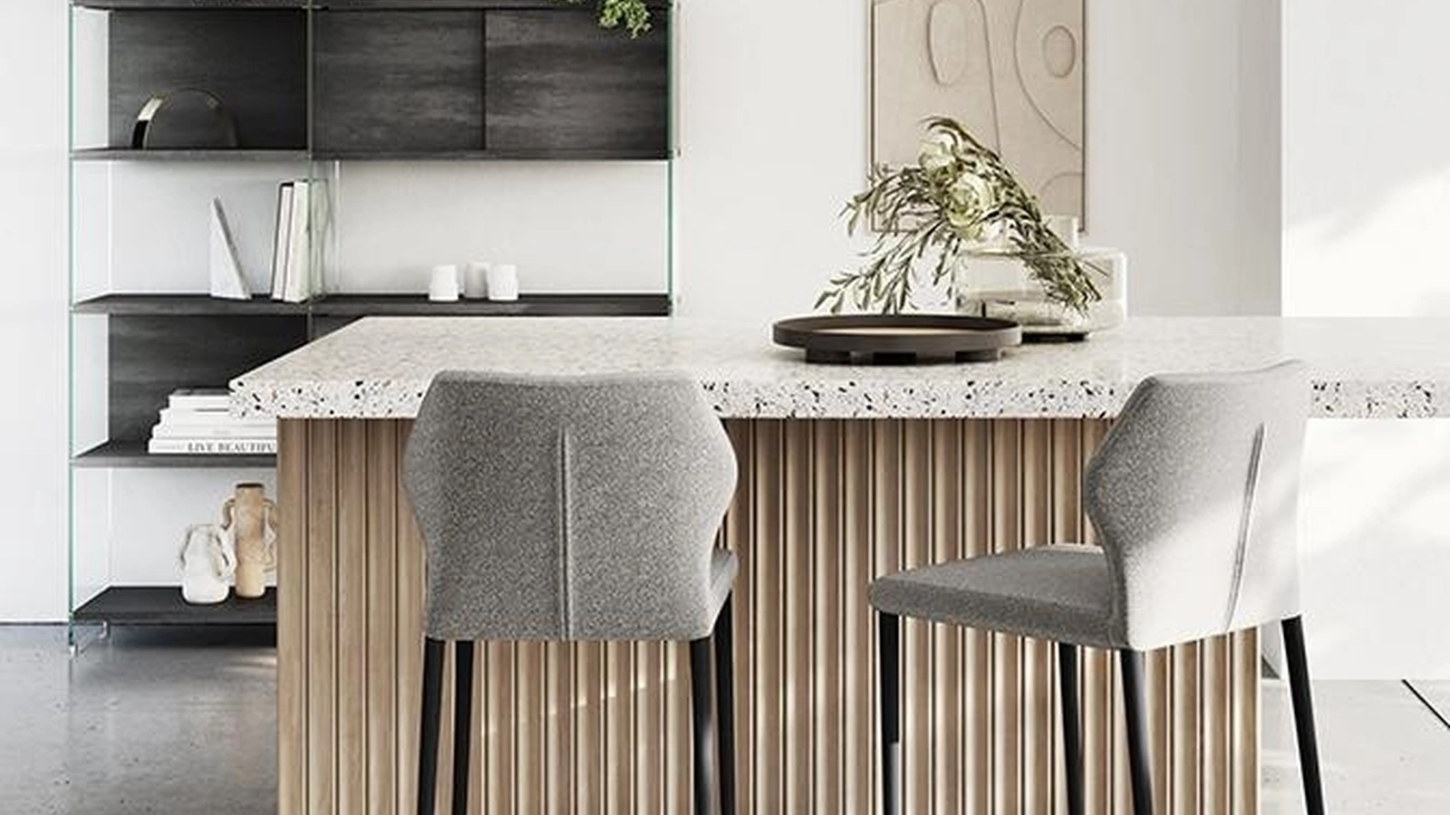 Sgabello Alissa in tessuto di Pezzani