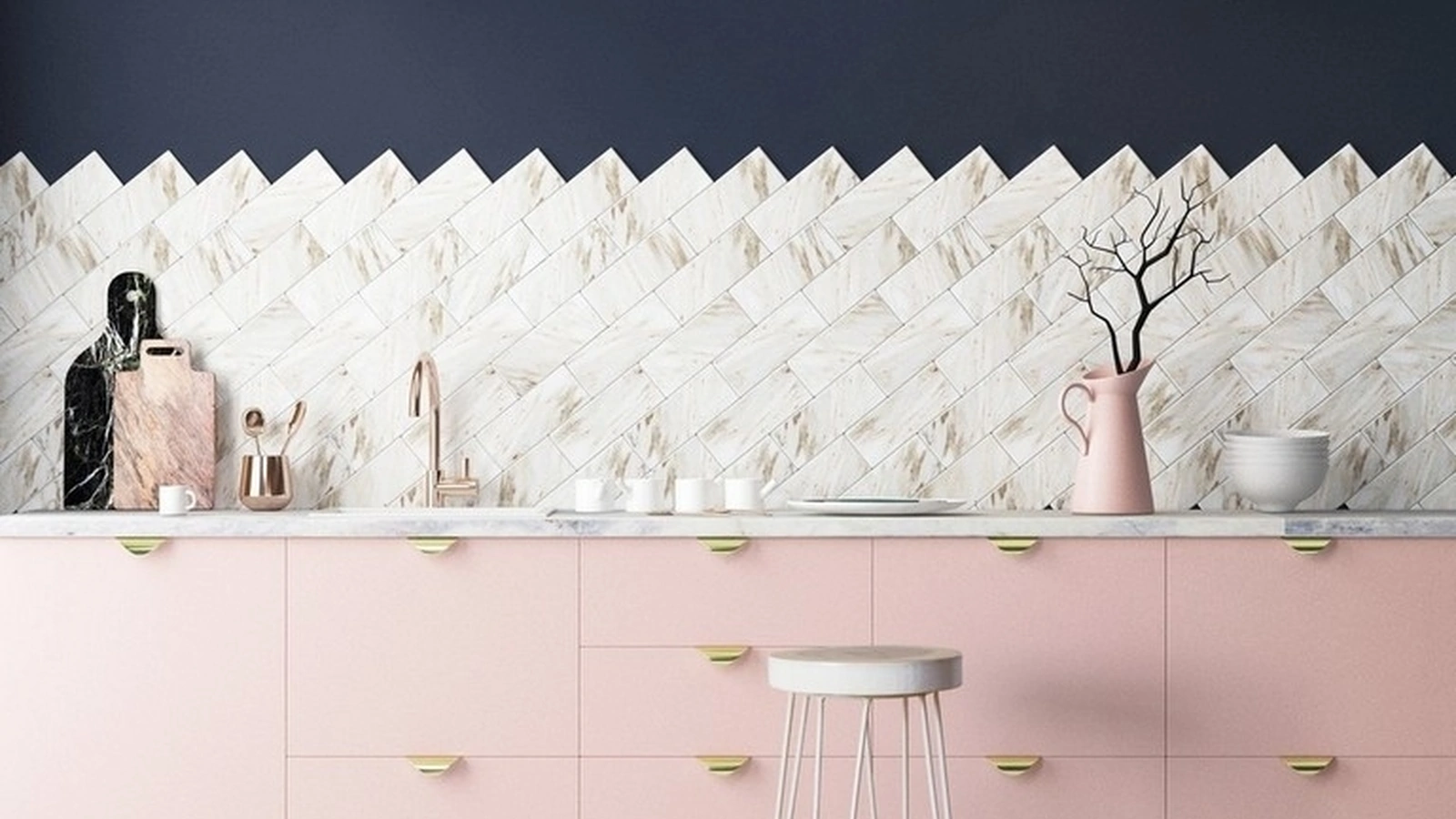 Sgabello in legno e acciaio Rakel di Bizzotto