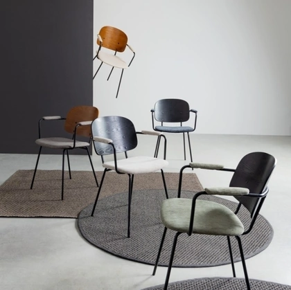 Sedia in legno con braccioli Sienna di Bizzotto