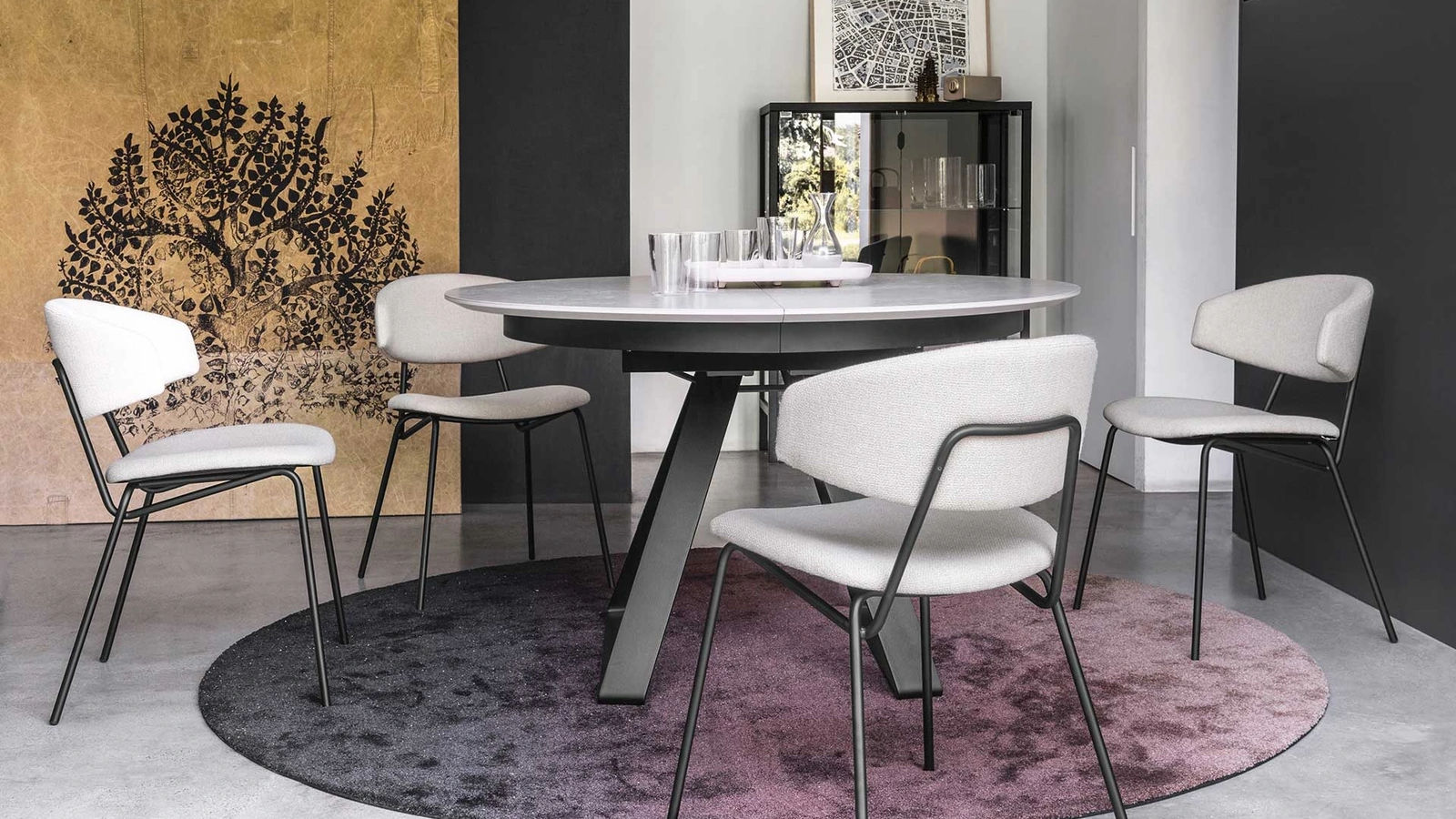 Sedia in tessuto con struttura in metallo Sophia di Calligaris