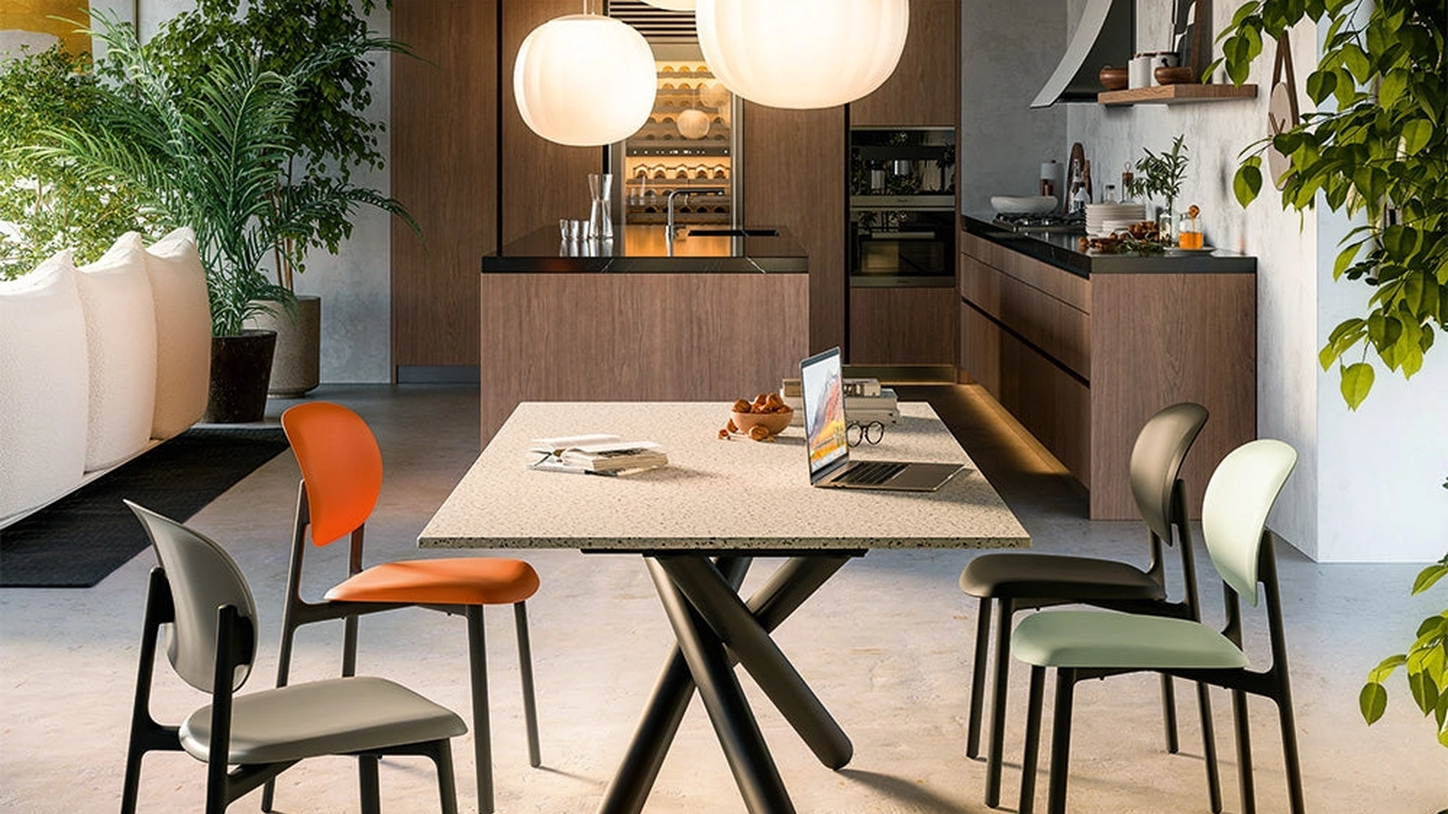 Sedia impilabile in polipropilene riciclato Zero di Connubia