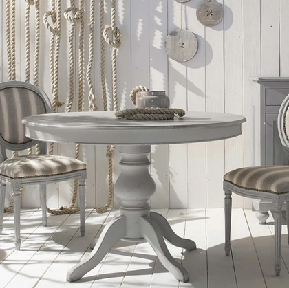 Tavolo rotondo allungabile Art 637 Shabby Chic di Fratelli Mirandola
