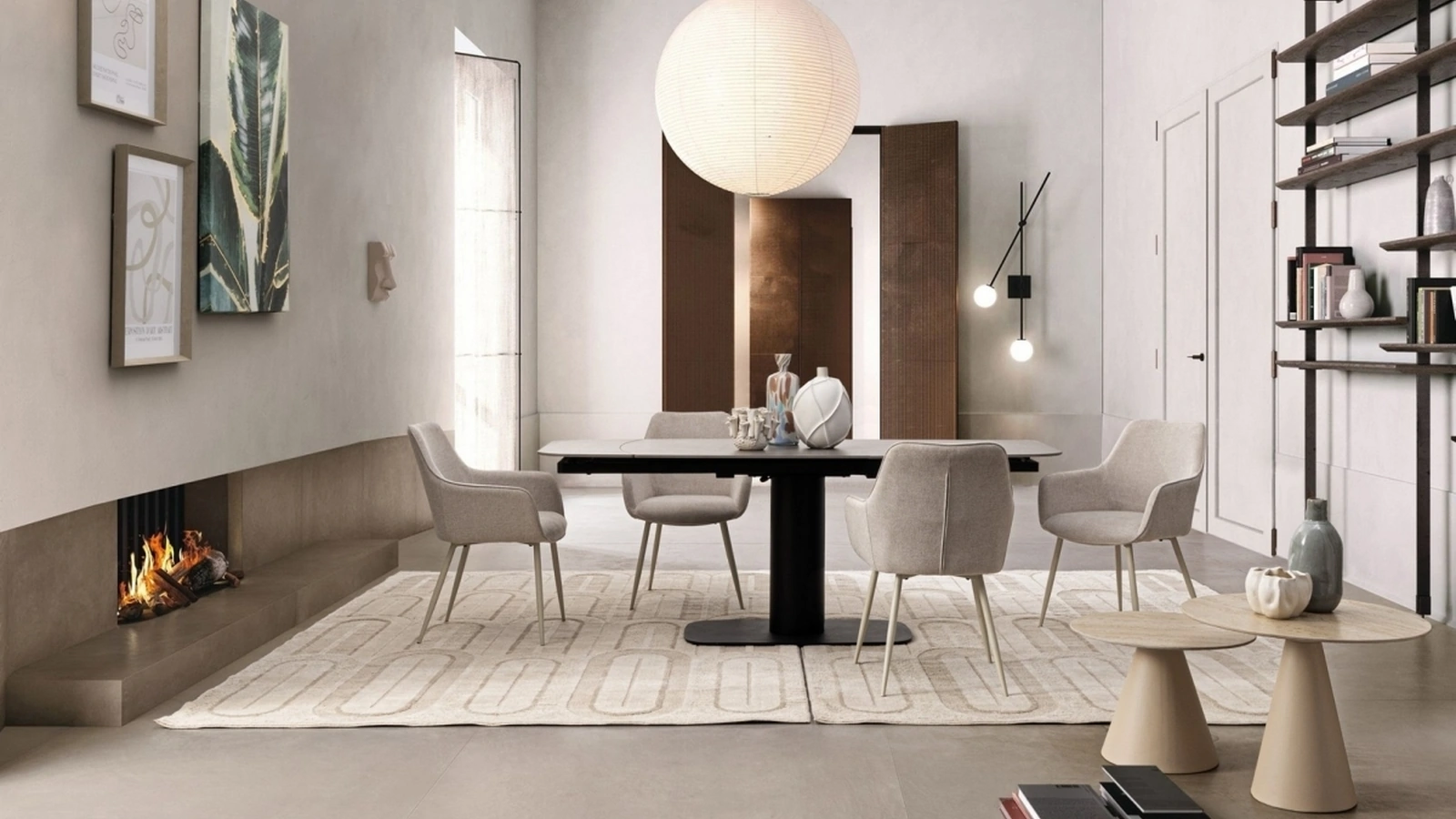 Tavolo allungabile Jeremias in gres porcellanato di Bizzotto