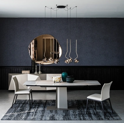 Tavolo con piano in ceramica allungabile Duffy Keramik Drive di Cattelan Italia