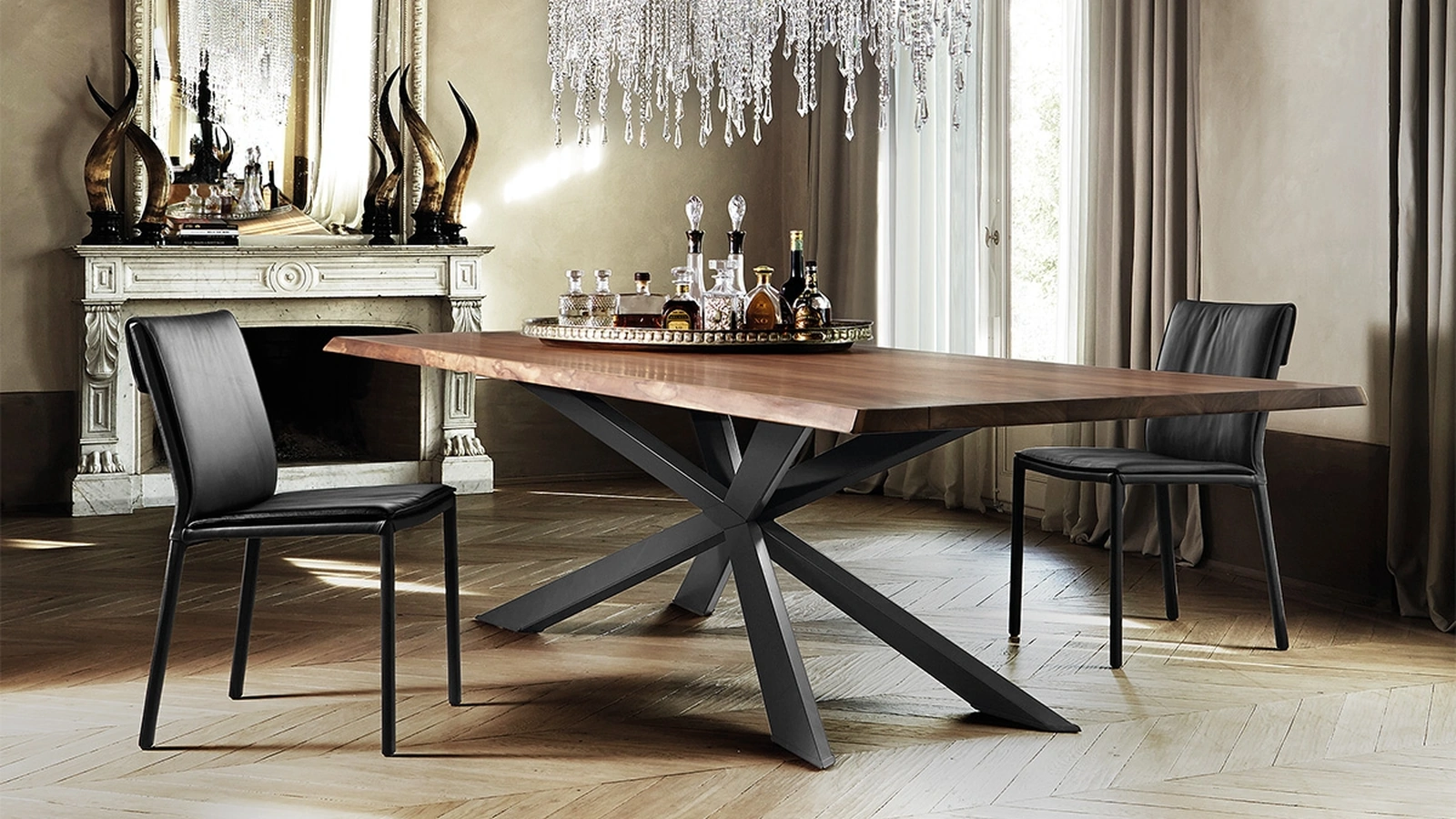 Tavolo Spyder Wood di Cattelan Italia