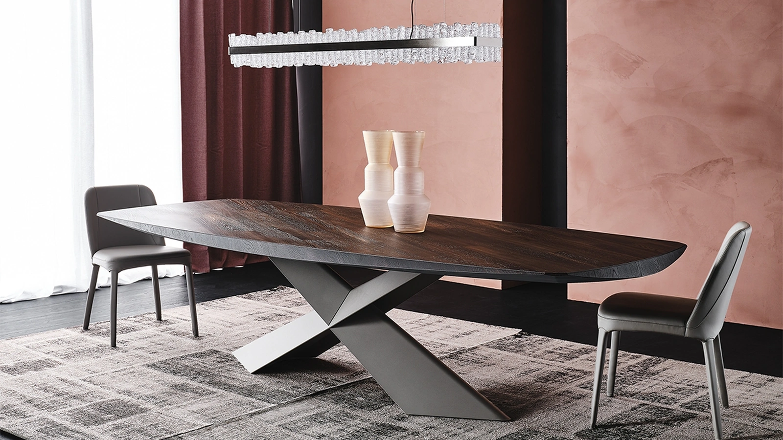Tavolo con piano in legno Tyron Wood di Cattelan Italia