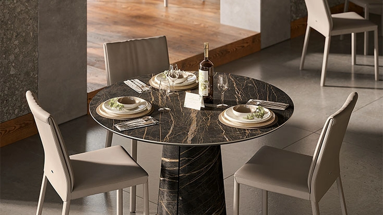 Tavolo rotondo Cuba Keramik Bistrot di Cattelan Italia