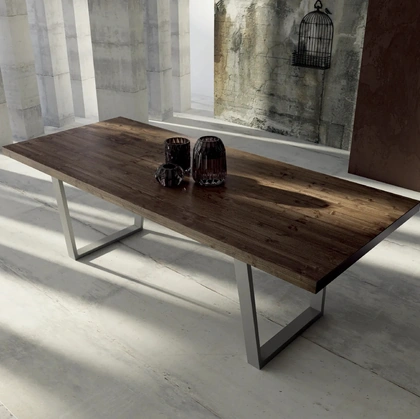 Tavolo Art 1398 Tecno in legno e metallo di Fratelli Mirandola