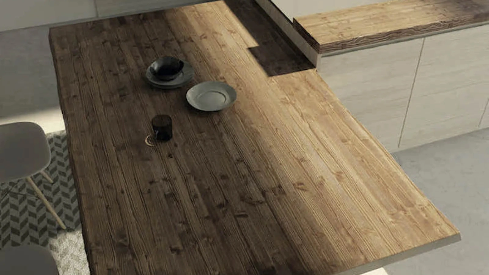 Tavolo per penisole con bordo irregolare Art 822 di Fratelli Mirandola