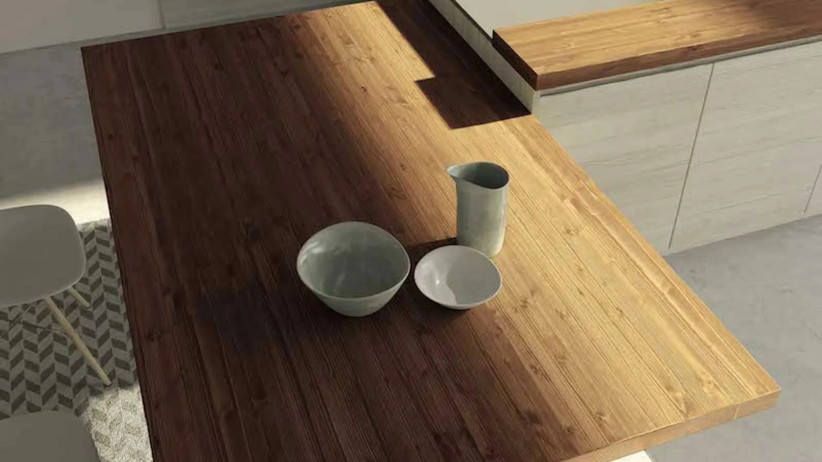 Tavolo per penisole con bordo regolare Art 822 di Fratelli Mirandola