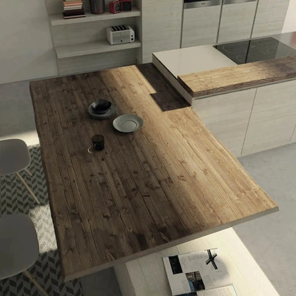 Tavolo per penisole con bordo irregolare Art 822 di Fratelli Mirandola