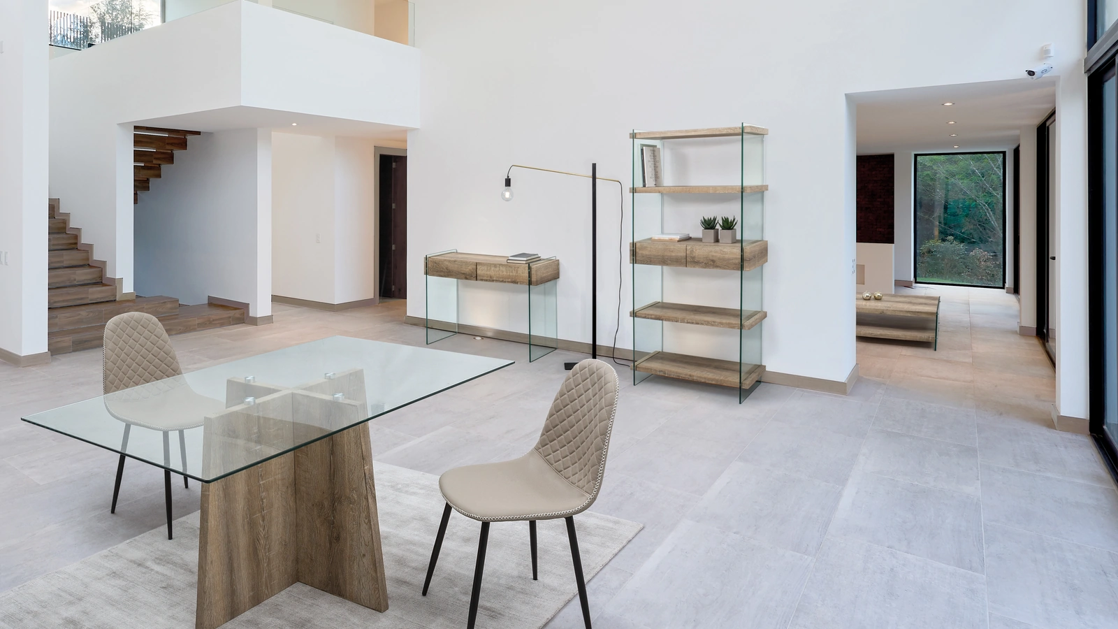 Tavolo in vetro Kenya Cross di Bizzotto