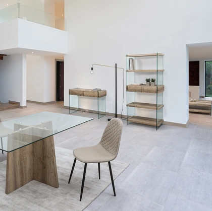 Tavolo in vetro Kenya Cross di Bizzotto