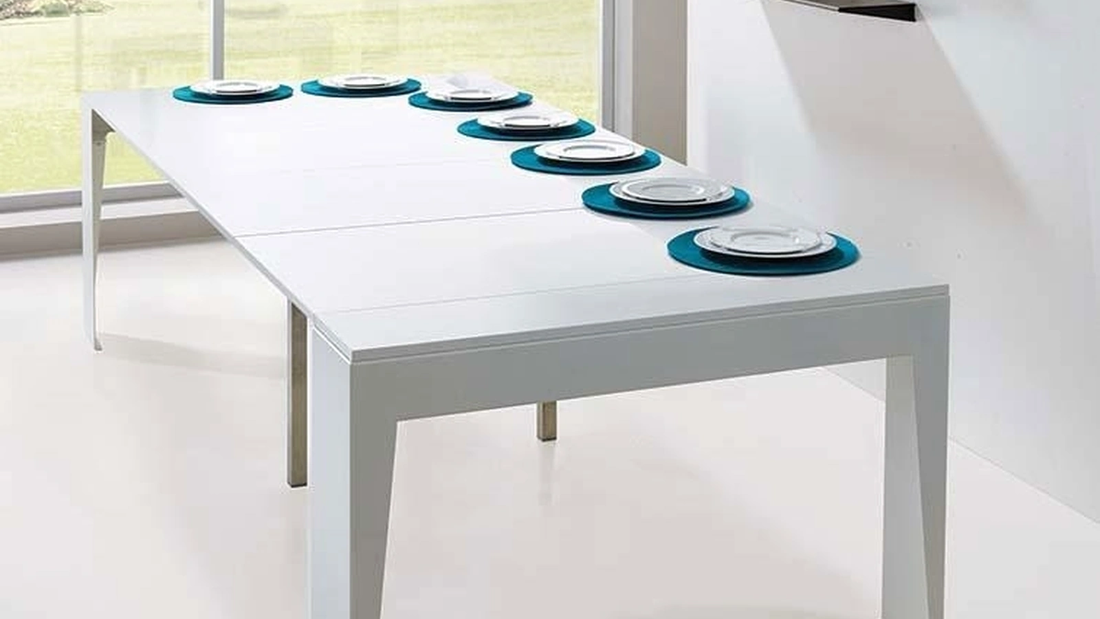 Consolle allungabile Marvel in laminato Bianco di Pezzani