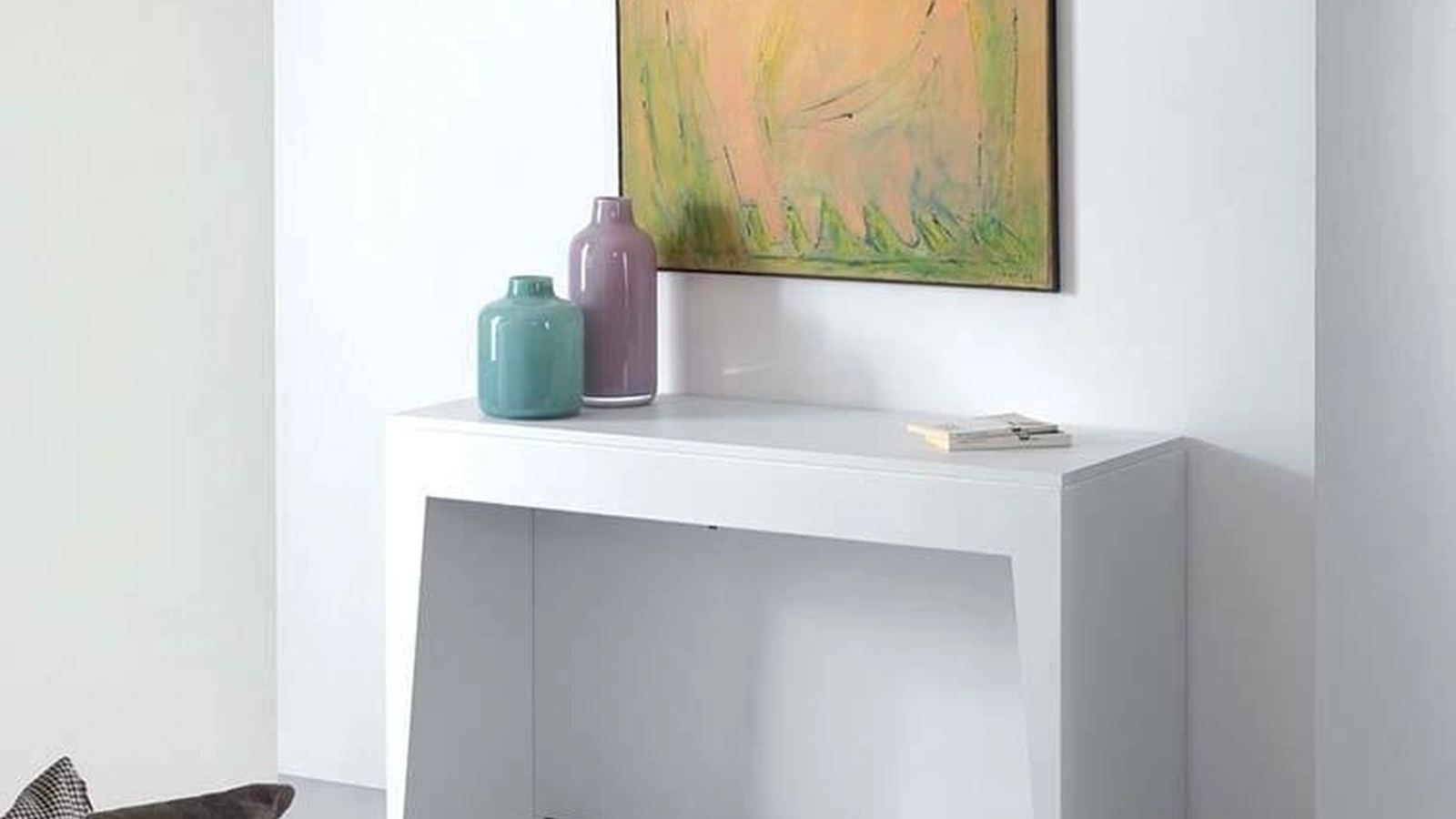 Consolle allungabile Marvel in laminato Bianco di Pezzani