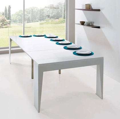 Consolle allungabile Marvel in laminato Bianco di Pezzani