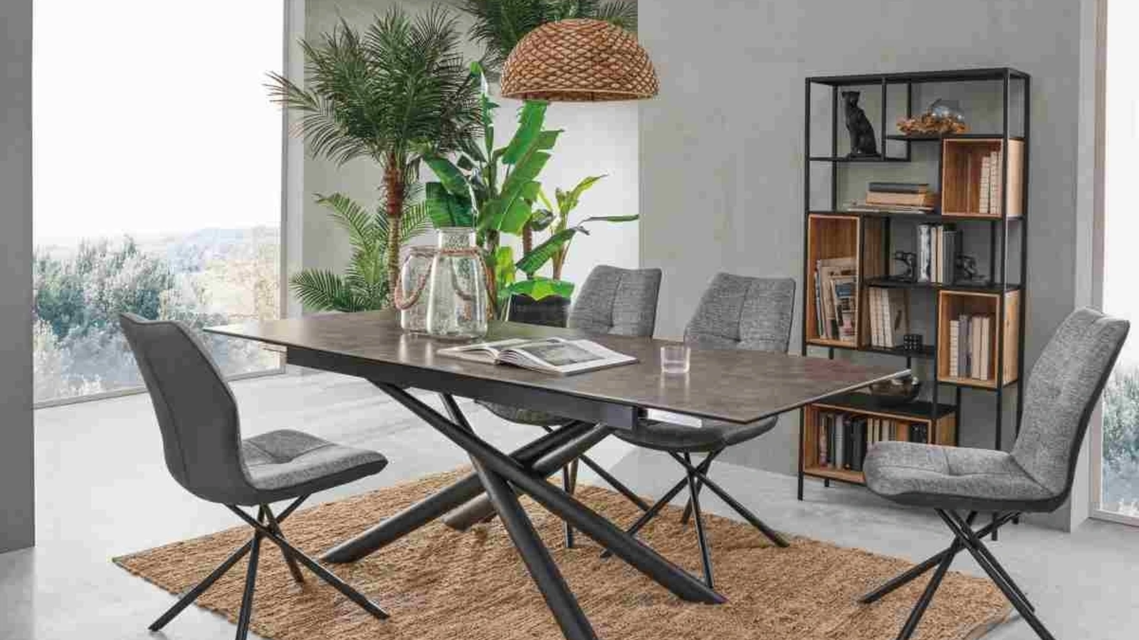 Tavolo allungabile Seyfert con top in ceramica di Bizzotto