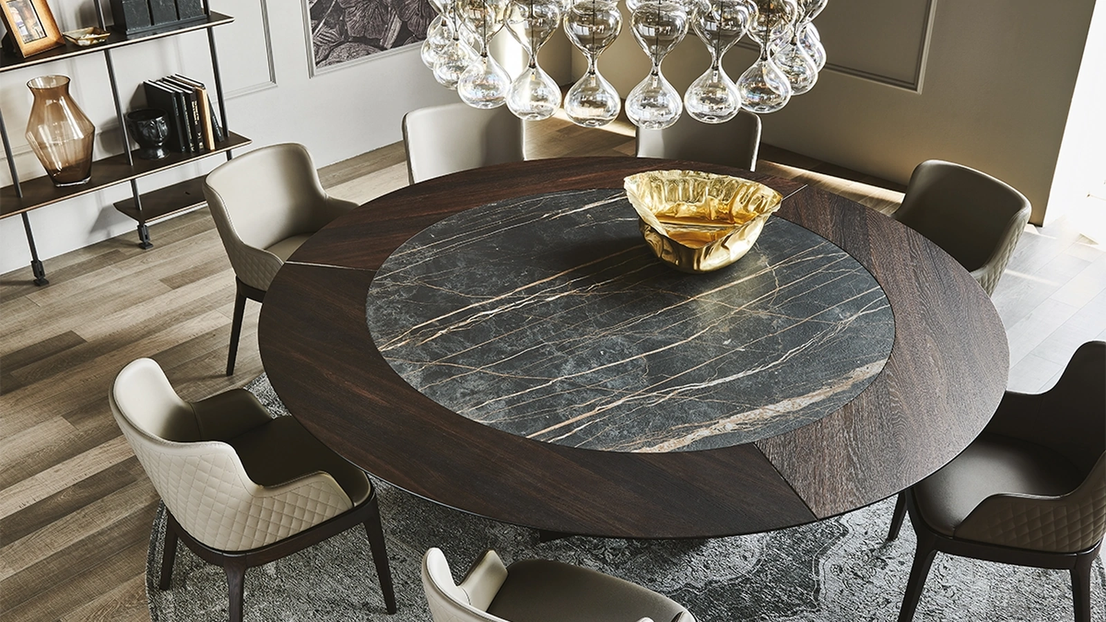 Tavolo Skorpio Ker-Wood Round di Cattelan Italia