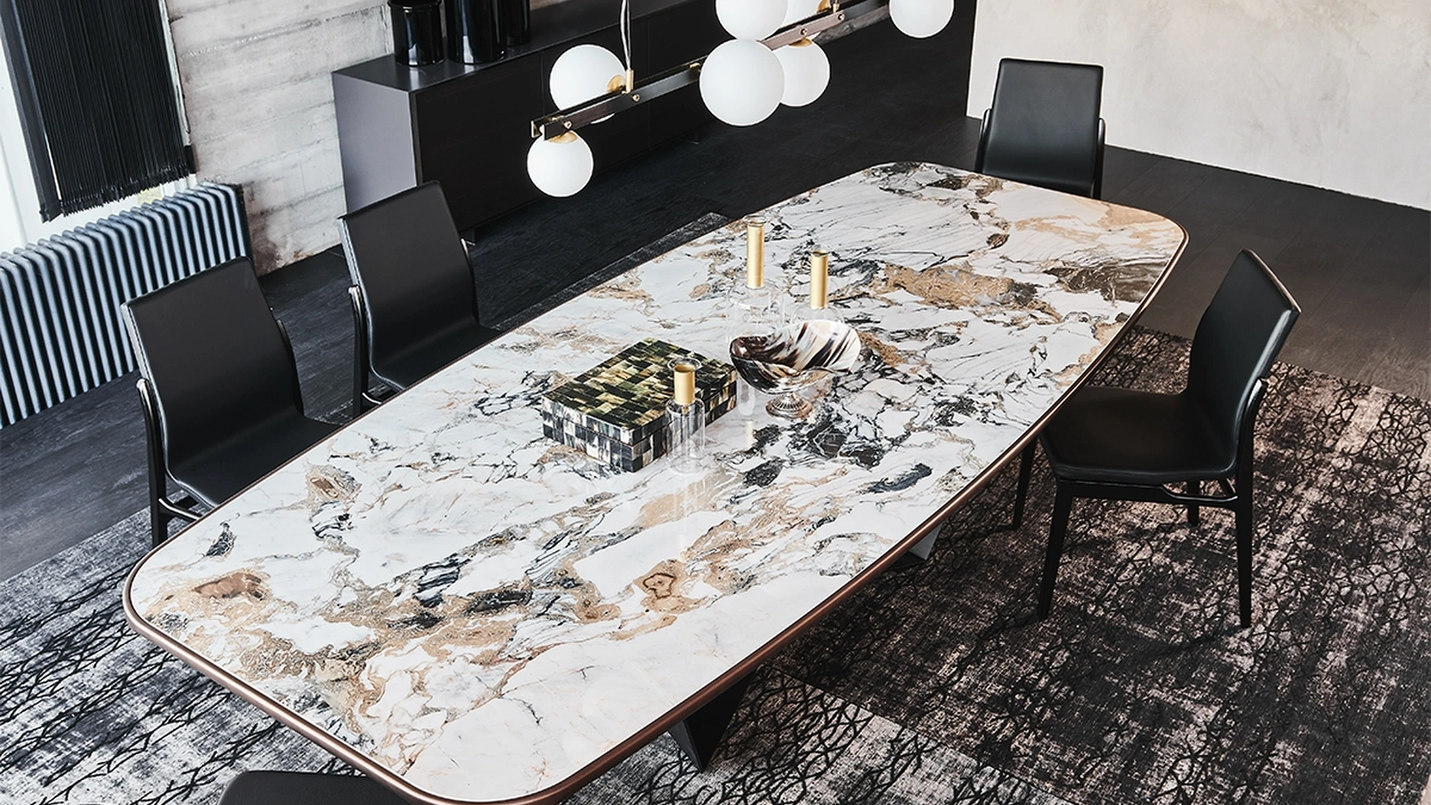 Tavolo con piano in ceramica Skorpio Keramic Premium di Cattelan Italia