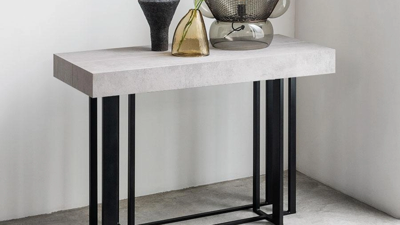 Consolle allungabile in laminato con struttura in acciaio verniciato Supremae di Pezzani