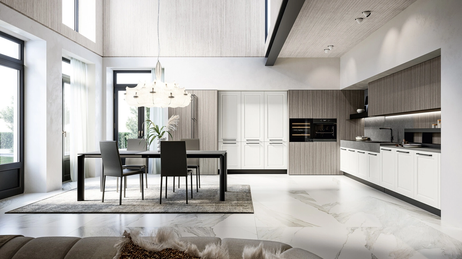 Cucina Classica angolare Asolo 02 in laccato e laminato di Arredo3