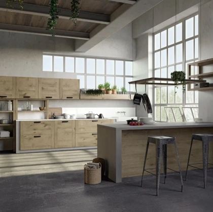 Cucina Moderna con penisola Convivium 01 di Fratelli Mirandola