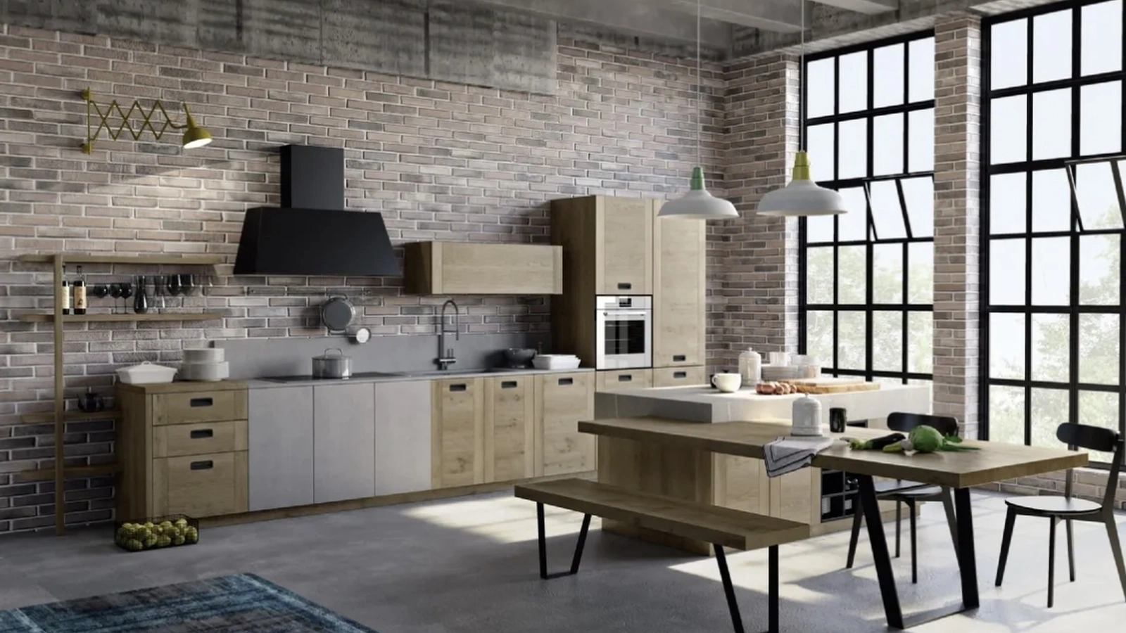 Cucina Moderna con isola Convivium 02 di Fratelli Mirandola