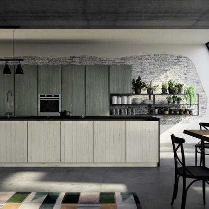 Cucina Moderna con isola New Step 04 di Fratelli Mirandola