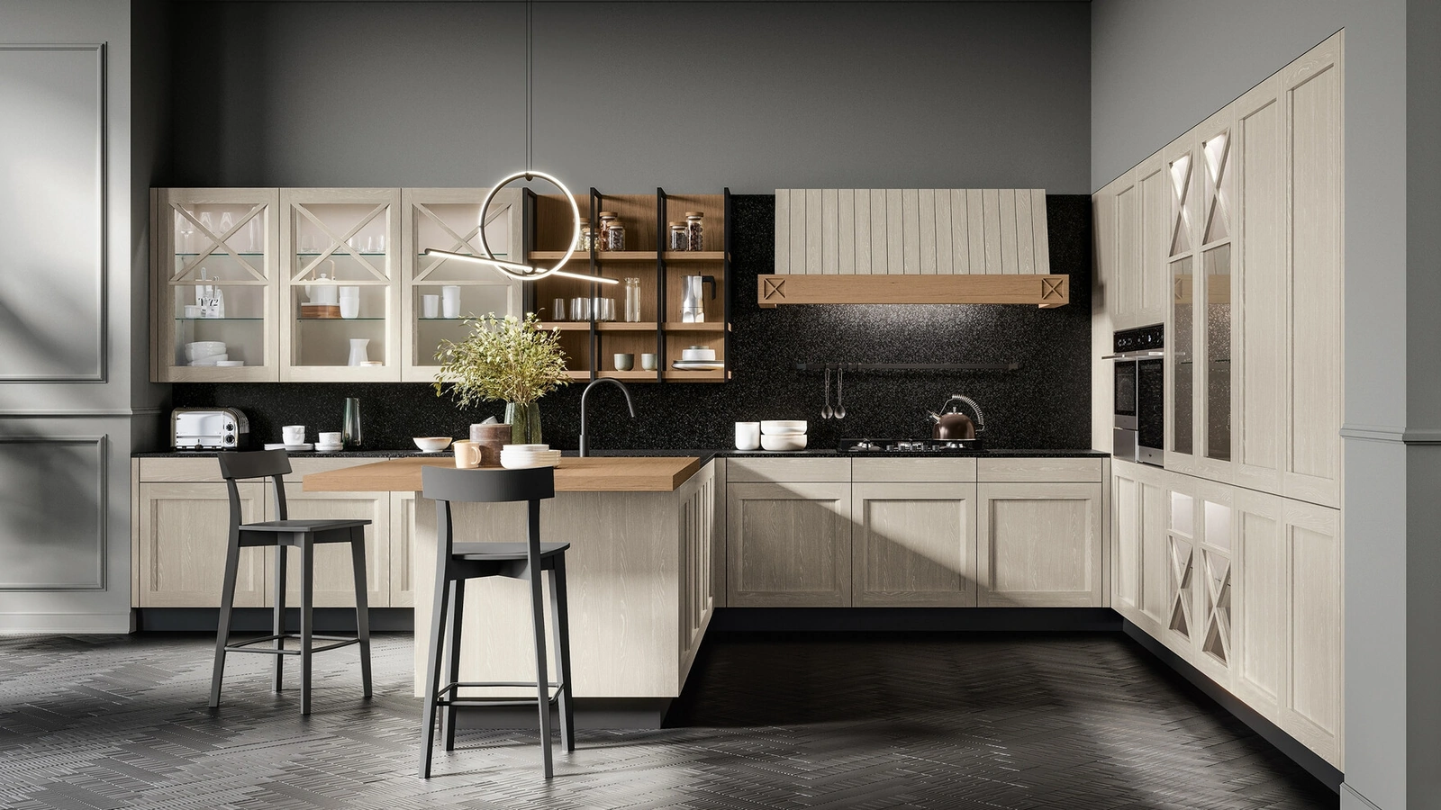 Cucina Moderna con penisola Frida 03 di Arredo3